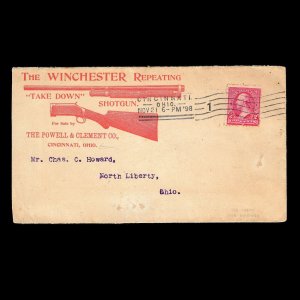 WCstamps: U.S. 1898 Winchester Gun Cover /  VF, Used