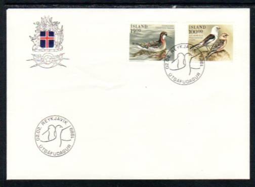 Iceland 671-672 Birds 1989 U/A FDC 