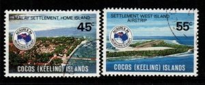 COCOS (KEELING) ISLANDS SG119/20 1984 AUSIPEX INTERNATIONAL STAMP EXO FINE USED