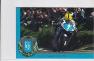 Isle of Man TT 100 Years Centenary Joey Dunlop MBE OBE Post Stamps Card  R 16768