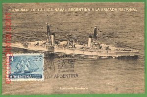 17289 - ARGENTINA - MAXIMUM CARD - 1963 - Navi, Ship-