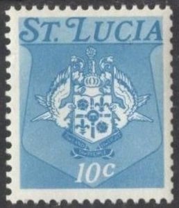 Saint Lucia 335 (mh) 10c coat of arms, blue (1973)