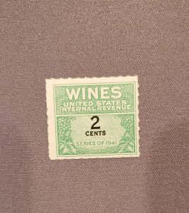 RE112, Wines 2 Cents, Mint, CV $3.50