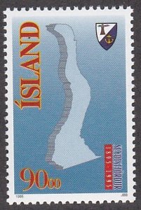 Iceland # 794 Seydisfjordu Town Centennial, Mint NH, 1/2 Cat.