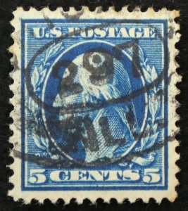 U.S. Used Stamp Scott #335 5c Washington, Superb. Huge Margins. A Gem!