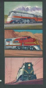 UX307-UX311 20th Century Trains Complete Set Of 5 Mint Size 6.25 X 4.5