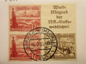 GERMANY Zusammendrucke Michel W129, S244 Block of 4  USED Lot-10 Cat €31