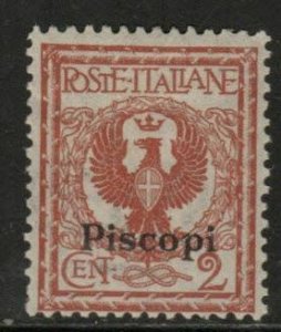 Italy Aegean Island of Piscopi overprint Scott 1 MH*