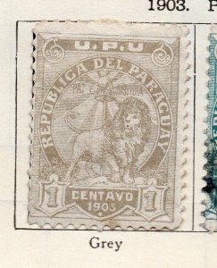 Paraguay 1903 Early Issue Fine Mint Hinged 1c. NW-256023