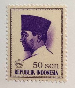 Indonesia 1966-67 Scott 678 MH - 50s,  President Sukarno