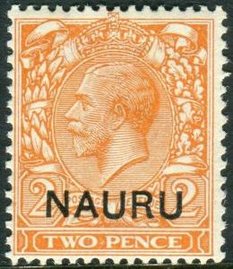 NAURU-1923 2d Orange DIE II.  An unmounted mint example Sg 5