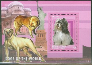 UNION ISLAND  2013  DOGS OF THE WORLD SOUVENIR SHEET   MINT NH