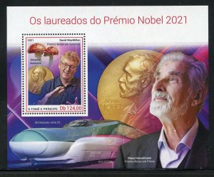 SAO TOME 2021 NOBEL PRIZE WINNERS MacMILLAN SOUVENIR SHEET MINT NEVER HINGED