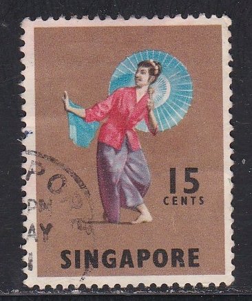 Singapore # 89, Dancers, Used