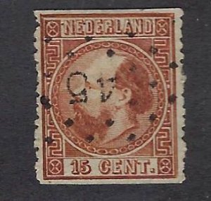 Netherlands SC#9 Used F-VF pulled perf  SCV$35.00...Great Value!