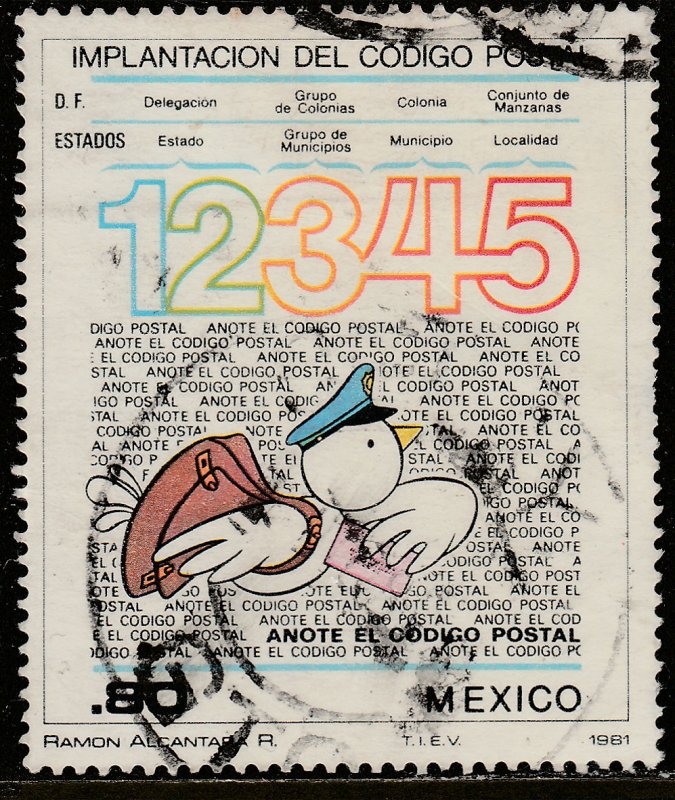 MEXICO 1259 Inauguration zip codes (Codigo Postal) Used (898)