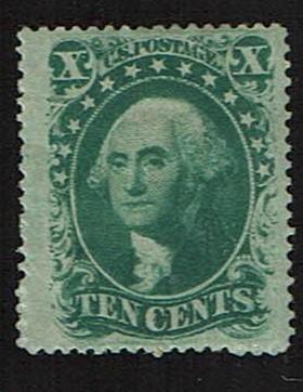 Scott #35 VF-OG-Hinge Remnant. SCV- $210.00.