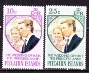 Pitcairn Islands,  Royal Wedding (SC# 135-136) MNH SET