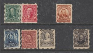 #301//308 1902 Issue (Mint HINGED - some light hinged) cv$281.00