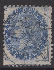 NEW ZEALAND SGF2 1882 1d BLUE USED