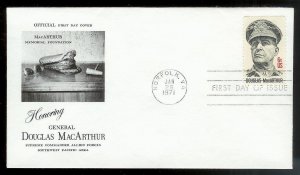 UNITED STATES FDC 6¢ Douglas MacArthur 1971 MacArthur Foundation 1st Cover