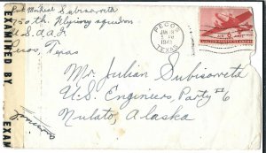 Pecos, TX to U.S. Engineers Party #6, Nulato, AK (Alcon Hwy) 1943 (M5663)