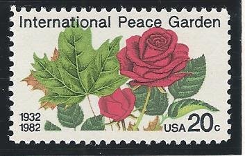 US Cat # 2014, Rose - Peace Garden, M-NH*-