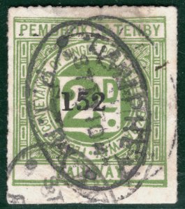 GB Wales PEMBROKE & TENBY RAILWAY QV 2d Letter Stamp *LAMPHEY* STATION Used SBW3