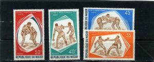 NIGER 1975 Sc#328-331 TRADITIONAL SPORTS SET OF 4 STAMPS MNH 