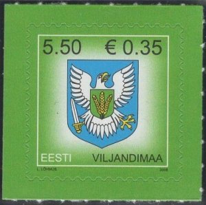 Estonia 2008 MNH Sc 594 5.50k Viljandimaa County Arms