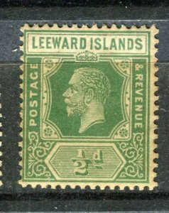 LEEWARD ISLANDS; 1920s early GV issue fine Mint hinged 1/2d. value 