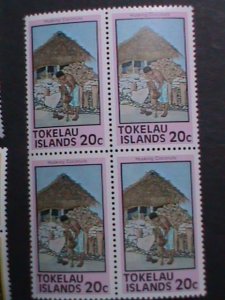 TOKELAU-1976-SC#49-56 LIVING STYLE OF PEOPLE IN COUNTRY MNH-BLOCK SET-VF