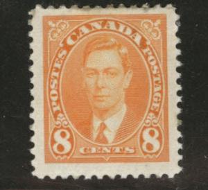 CANADA Scott 236 MH* toned 1937 8c KGVI stamp CV$2.75