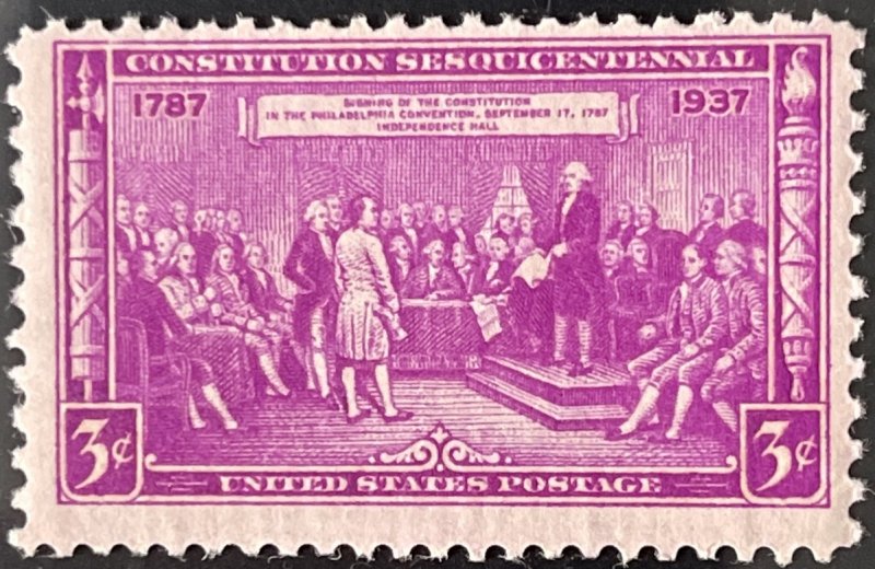 Scott #798 1937 3¢ Constitution Sesquicentennial MNH OG