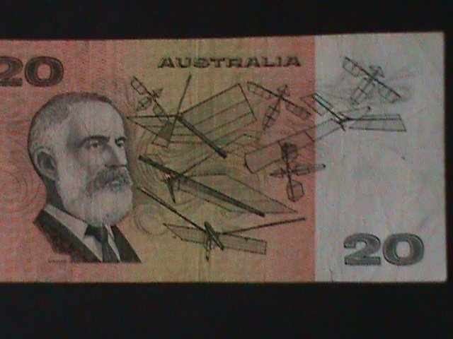 AUSTRALIA-1974- RESERVE BANK-$20 DOLLARS-CIRCULATED-VERY FINE-50 YEARS OLD