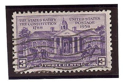 U.S. Used Scott #835 3 Cent Deep Violet