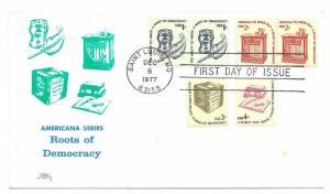 1581-85 1c - 4c Americana, on one Colonial FDC