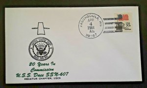 1943 Pascagoula MS USS Dace SSN 607 20th Anniversary In Commission Illustrated