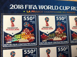 2018 Central African Republic Overloaded FRANCE CHAMPION FIFA World Cup Russia Football-