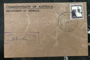 1940 Palestine RAILHEAD Australian Army Censored Cover Defence Dept