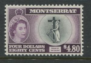 Montserrat QEII 1955 $4.80 unmounted mint NH