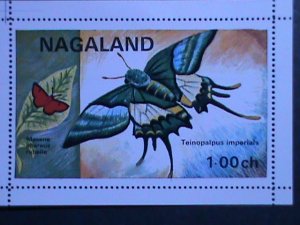 ​NAGALAND-1971-THE BIRTH OF LOVELY BUTTERFLY MNH S/S VF-OG HARD TO FIND