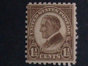 ​UNITED STATES- 1923 SC#582 100 YEARS OLD HARDING MNH-OG -VERY FINE