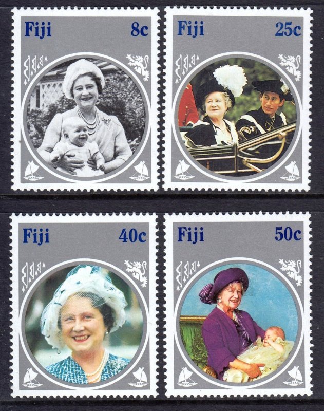 Fiji 1985 Queen Mother Birthday Complete Mint MNH Set SG 701-704