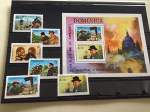 Sir Winston Churchill Dominica mint never hinged stamps A13507