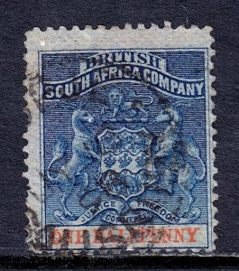 Rhodesia - Scott #1 - Used - 2 pulled perfs - SCV $5.25