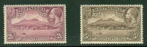 MONTSERRAT #83-4 Anniversary of Colonization, high values in set, og, NH, VF