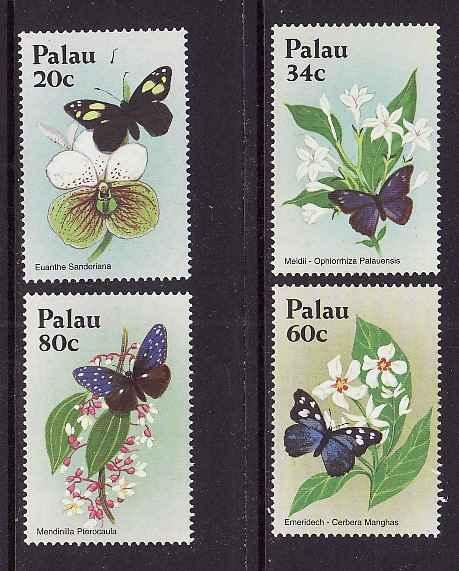 Palau-Scott#670-3-Unused NH set-Insects-Moths-2002-