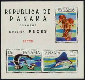 Panama C342a MNH Fish, Shark, Seahorse