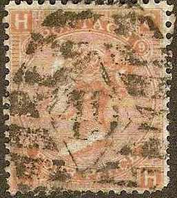 GB - #43a -Used- 1865 - Victoria(P9) - 4p - SCV-72.50